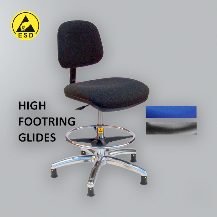 Anti-Static Intermediate Chair - High Footring Glides Anti-Static Intermediate Chair - High Footring Glides